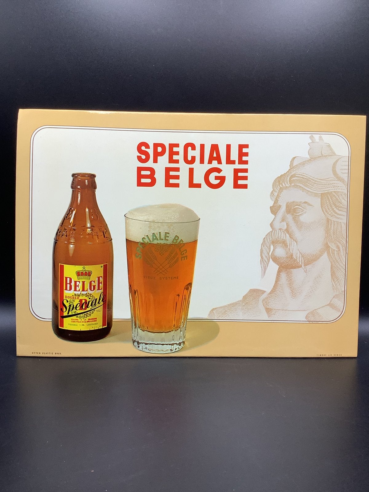 Ancienne plaque bière Spéciale Belge (Haecht), Enlèvement ou Envoi, Comme neuf
