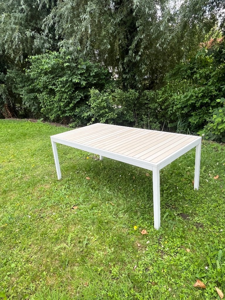 Tuintafel, Tuin en Terras, Tuintafels, Ophalen, Gebruikt, Rechthoekig, Metaal