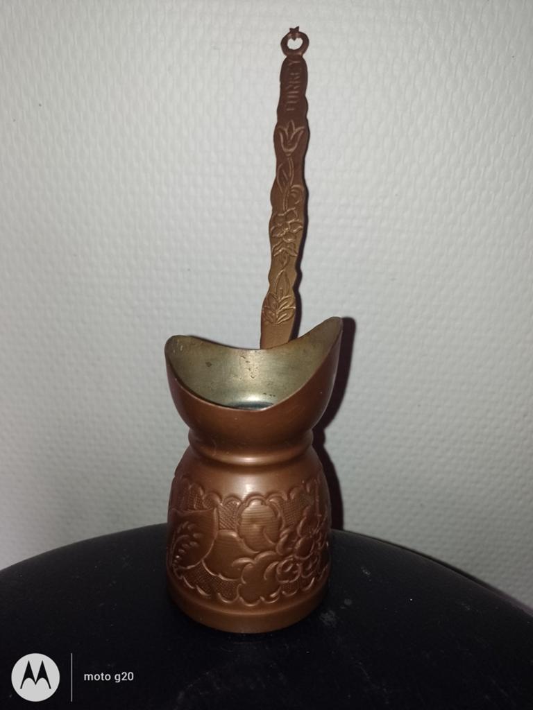 Turkse koperen koffiepot, Antiek en Kunst, Ophalen, Koper