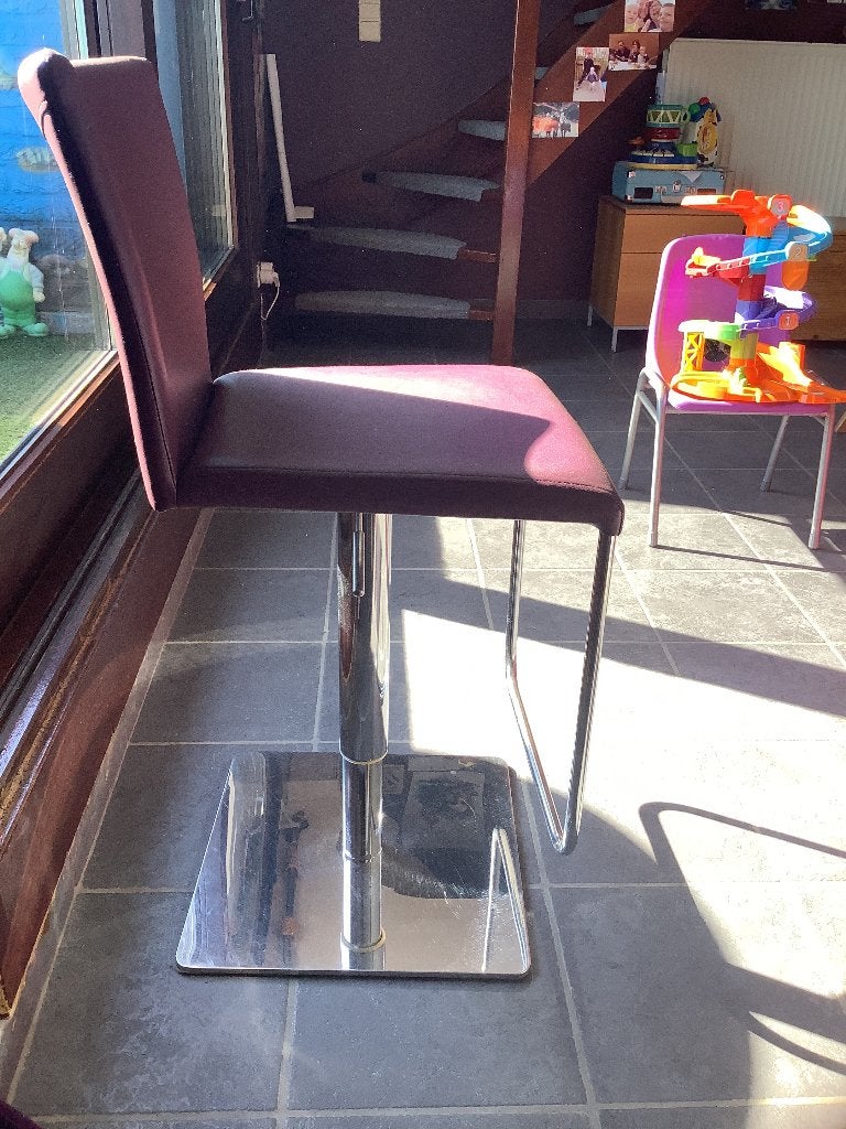 Barkruk, Huis en Inrichting, 1 kruk, Ophalen, Zo goed als nieuw, Leer