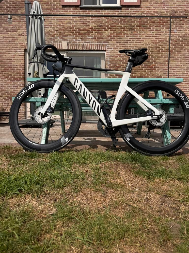 Canyon Aeroad cf slx 8 di2 wit maat S, Fietsen en Brommers, Fietsen | Racefietsen, Zo goed als nieuw, Carbon, Ophalen