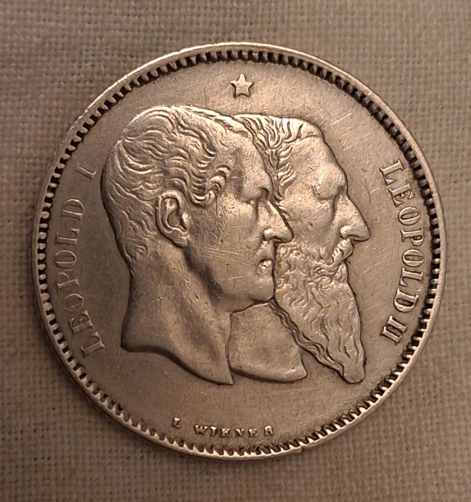 1 franc en argent 1880 — 50 ans de l'indépendance, Belgique, Enlèvement ou Envoi, Argent, Argent
