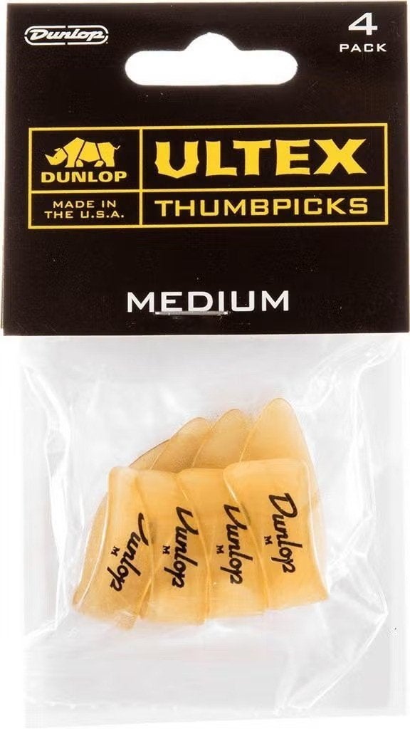 Jim Dunlop rechtshandige Ultex duimplectrum medium 4-pack, Ophalen of Verzenden, Nieuw, Banjo