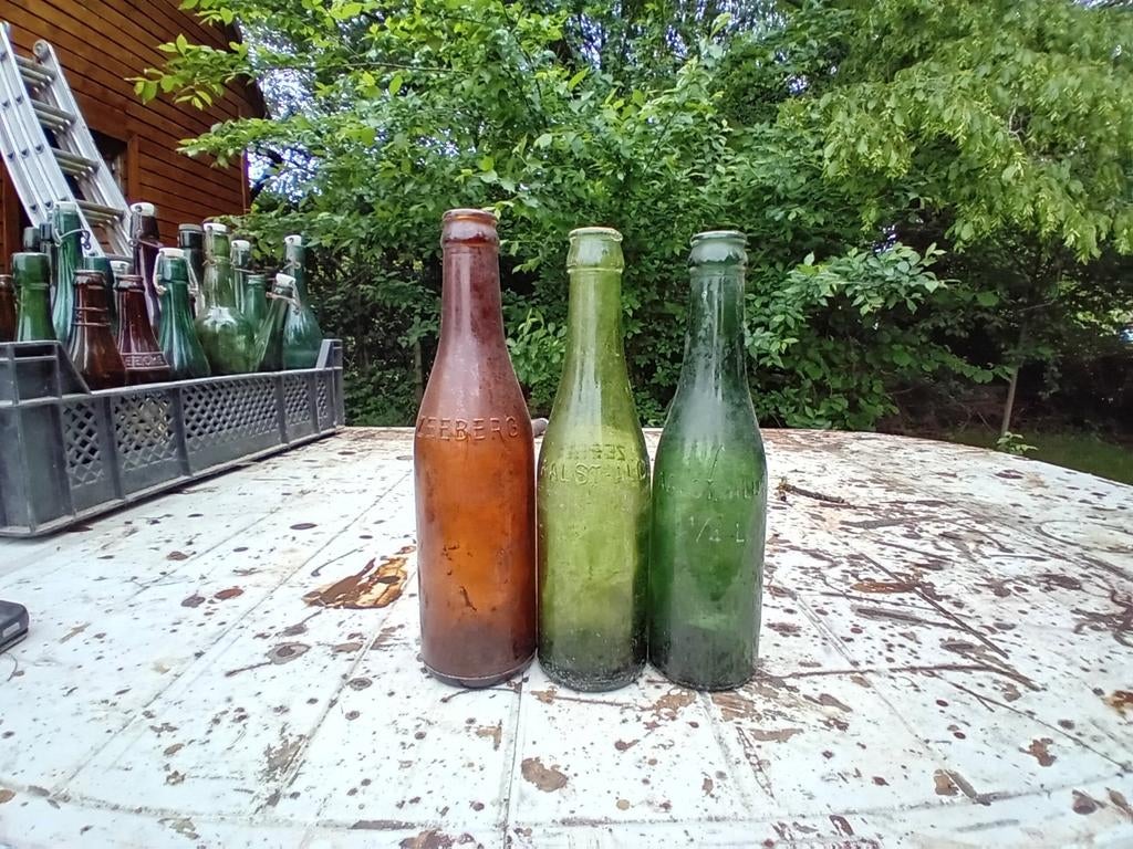Oude vintage bierflessen brouwerij Zeeberg Aalst, Enlèvement ou Envoi