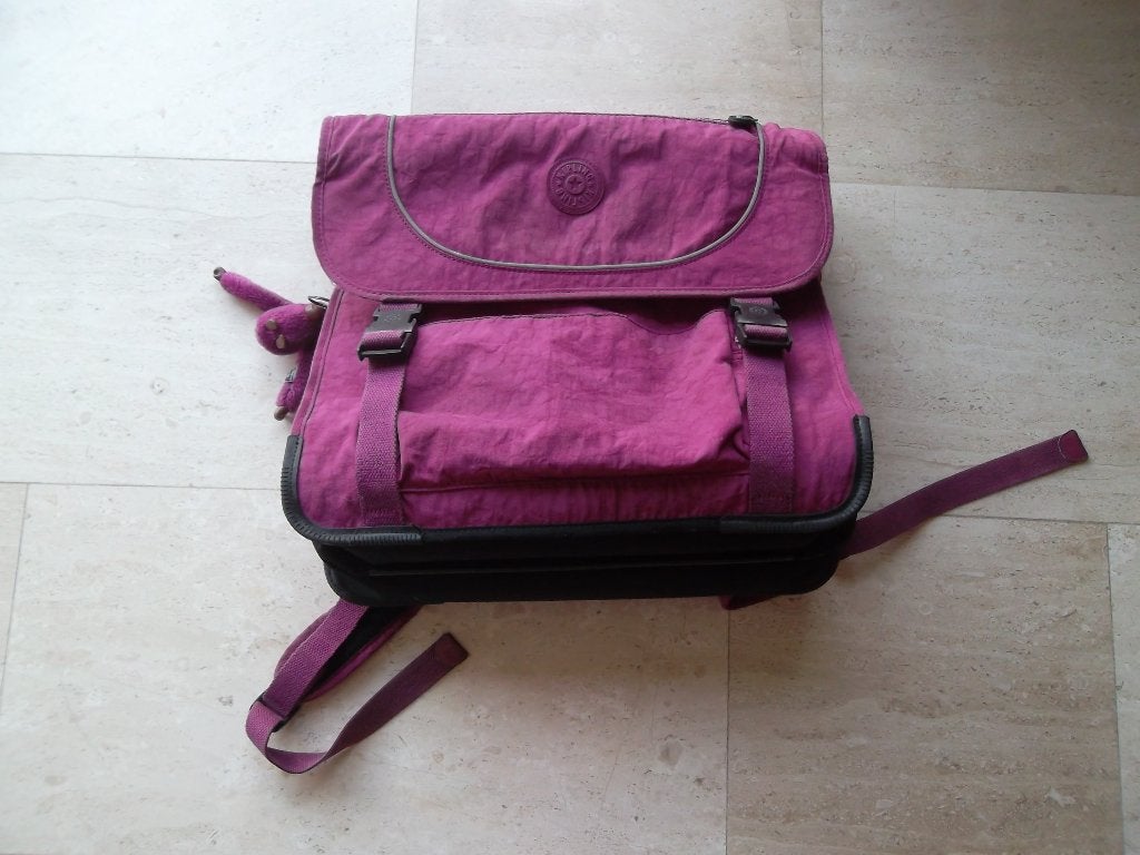 Schooltas boekentas Kipling met aapje, Ophalen of Verzenden, Zo goed als nieuw, Roze, Rugtas