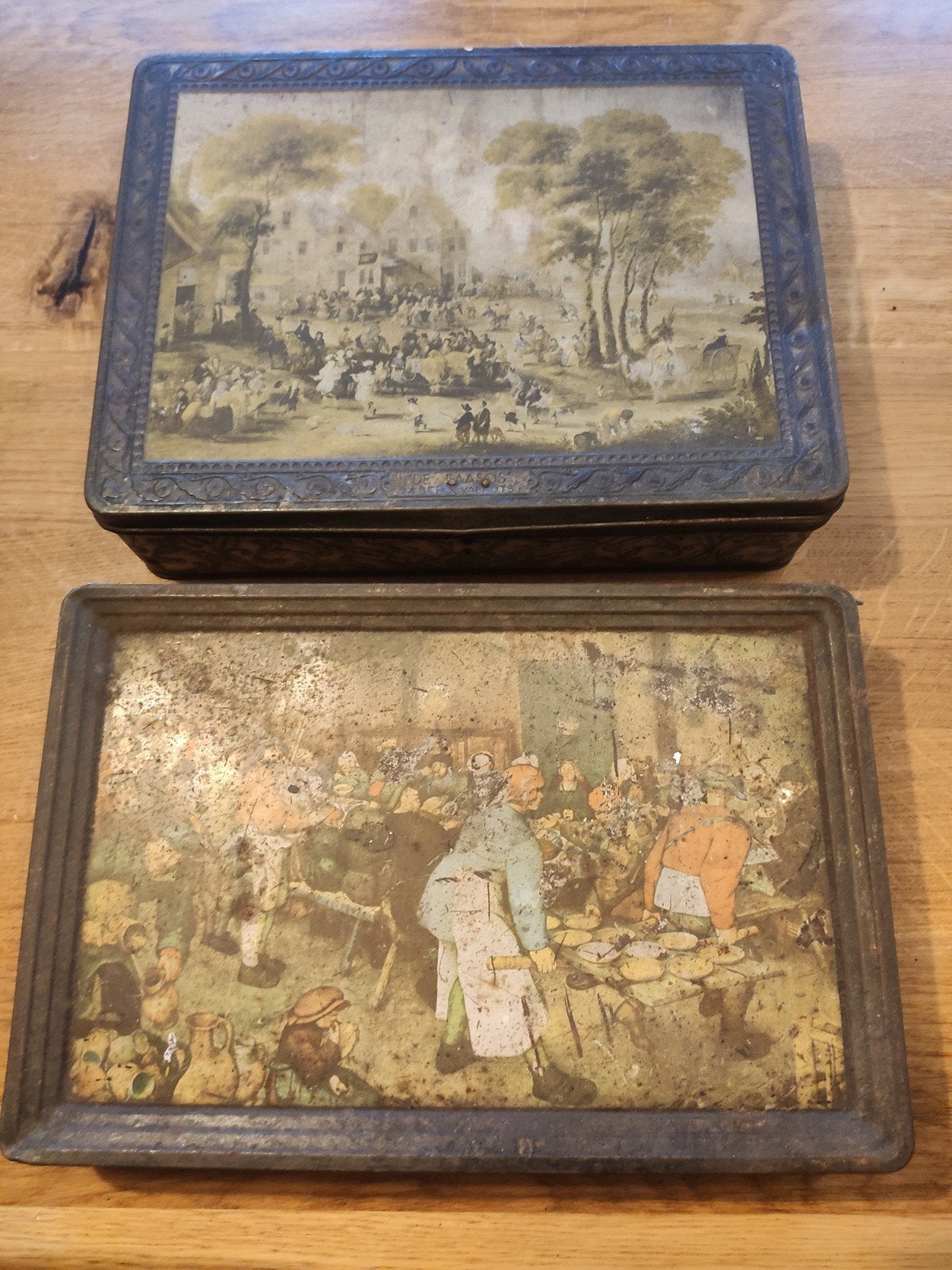 boîtes en fer blanc anciennes/vintage : le mariage du fermie, Enlèvement, Utilisé