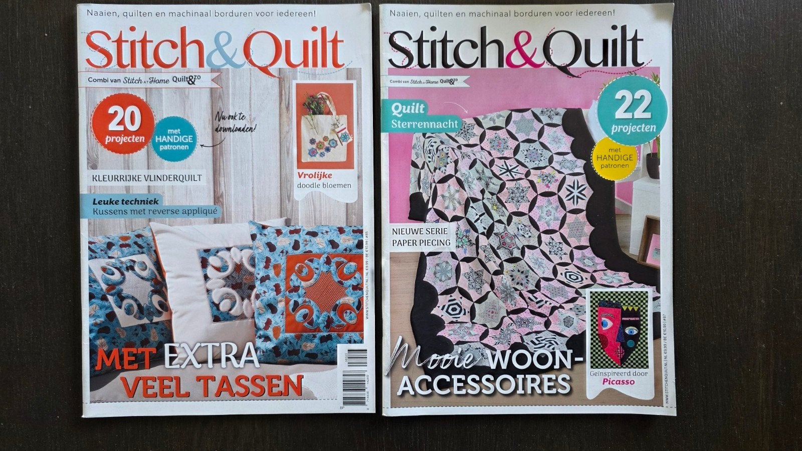Twee magazines Stitch & Quilt # 85 en 87 NIEUW, Ophalen of Verzenden, Nieuw, Sport en Vrije tijd