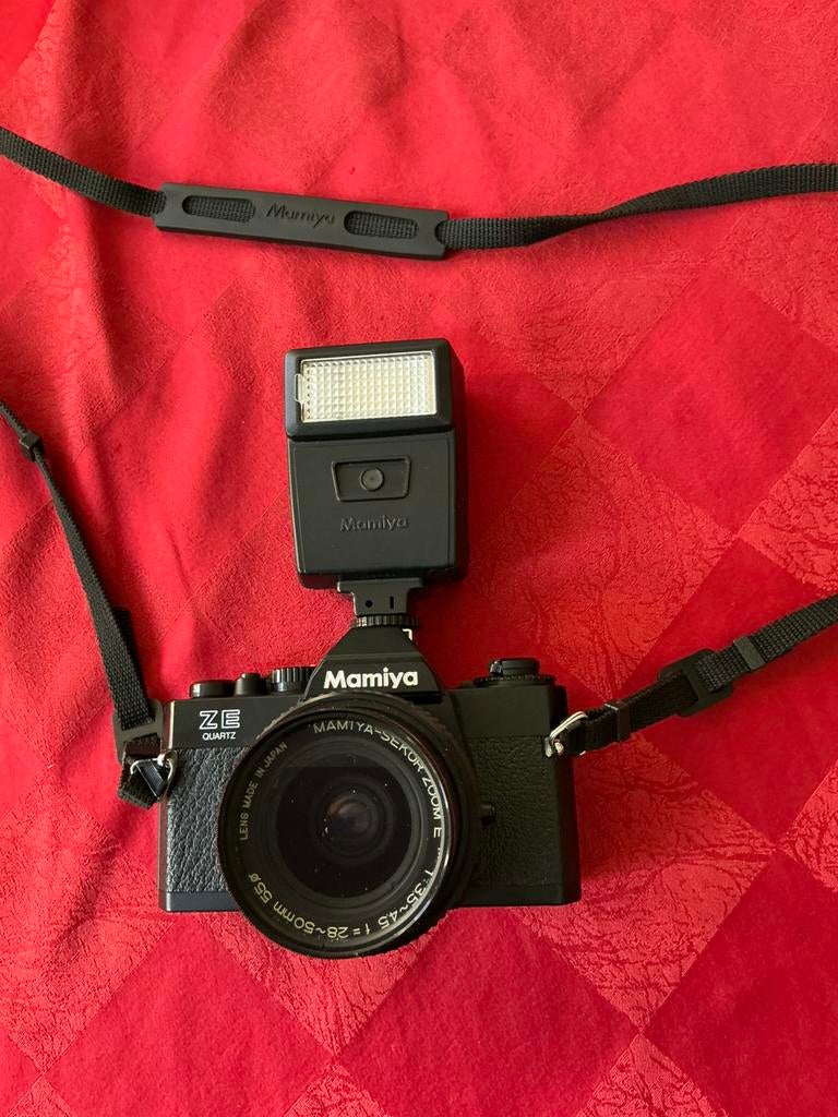 Foto toestel Mamiya met flits, Ophalen, Gebruikt