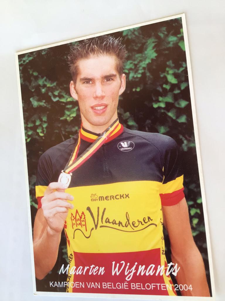Wielerkaart. 2004  team vlaanderen  maarten wijnants, Sport en Fitness, Wielrennen, Verzenden, Zo goed als nieuw