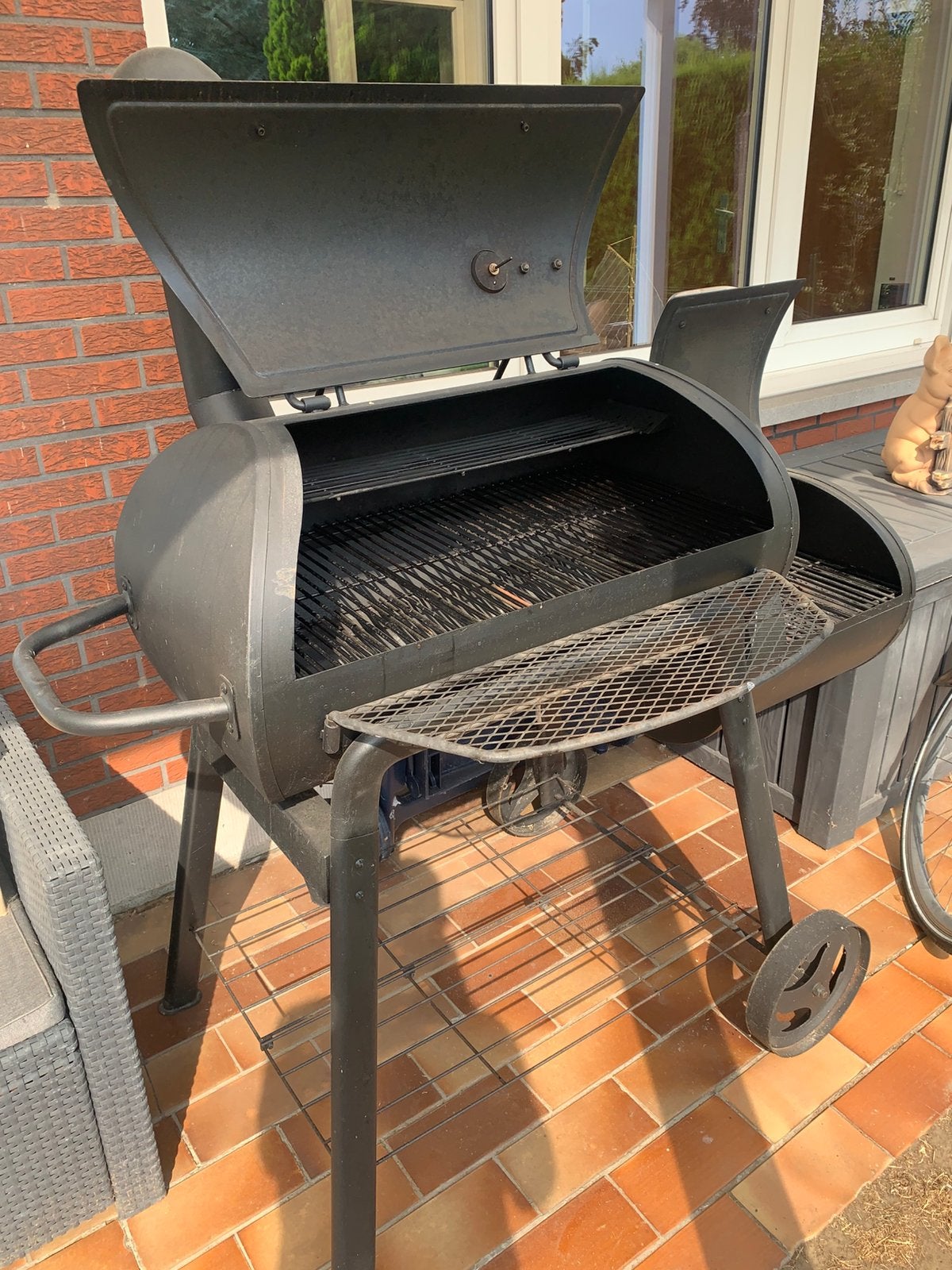 Bbq en roker ineen, Jardin & Terrasse, Barbecues au charbon de bois, Enlèvement, Comme neuf