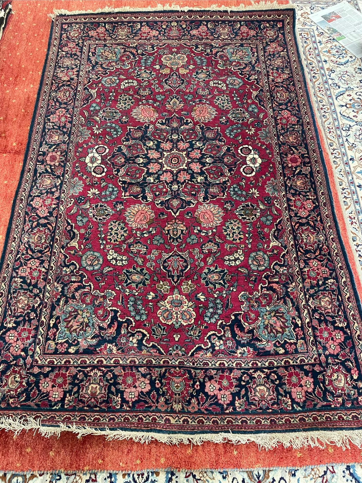 Kashan uit Iran 128x200, Antiquités & Art, Enlèvement