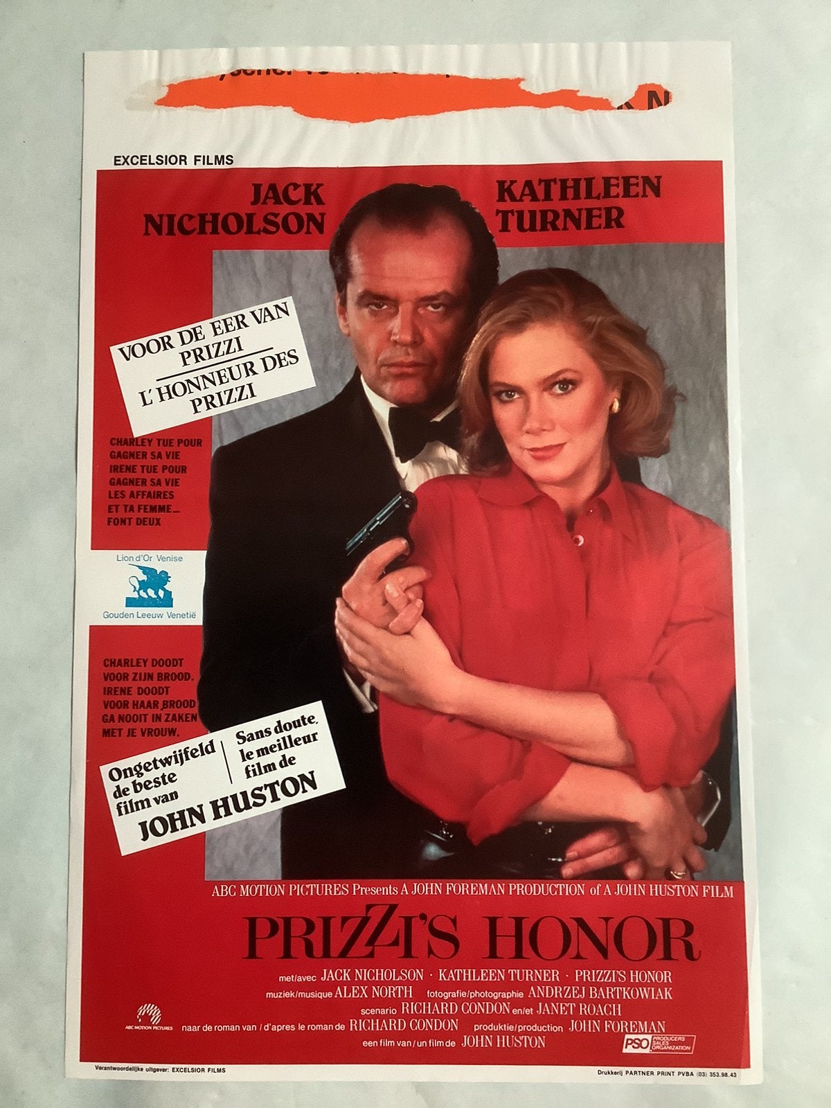 Affiche du film PRIZZI'S HONOR 36-54 cm USAGÉE, Enlèvement