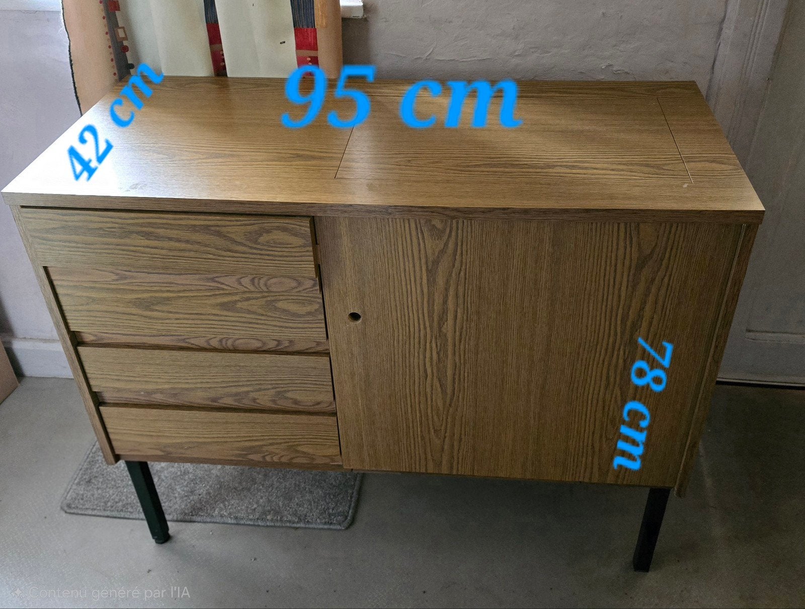 Meuble pour machine à coudre, Enlèvement