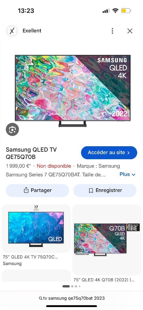 Télévision, QLED, 120 Hz, Enlèvement, Ne fonctionne pas