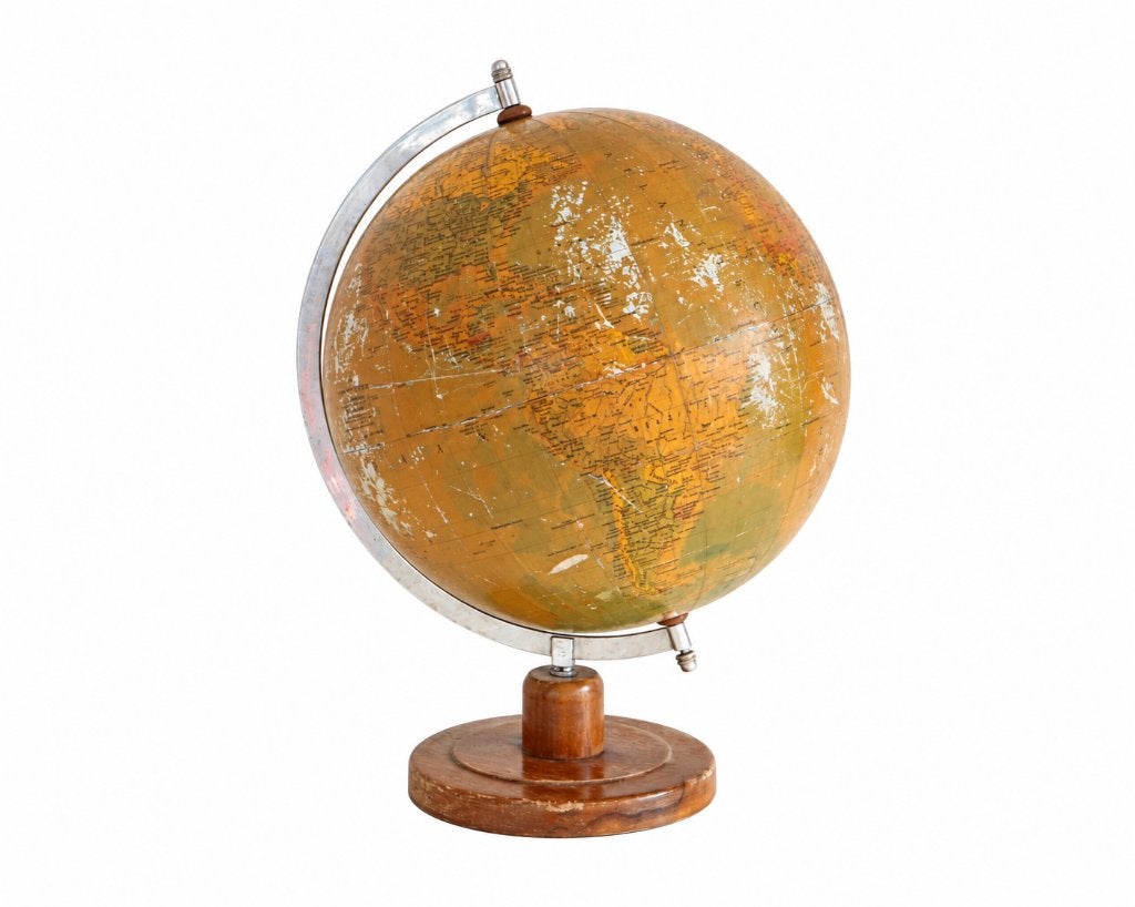 Antieke wereldbol - Vintage Globe, Enlèvement ou Envoi, Globe terrestre antique