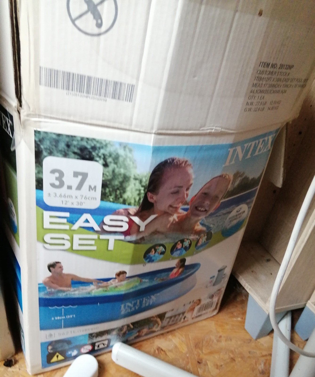 Piscine diamètre. 3,7m avec pompe filtre d'origine, Enlèvement