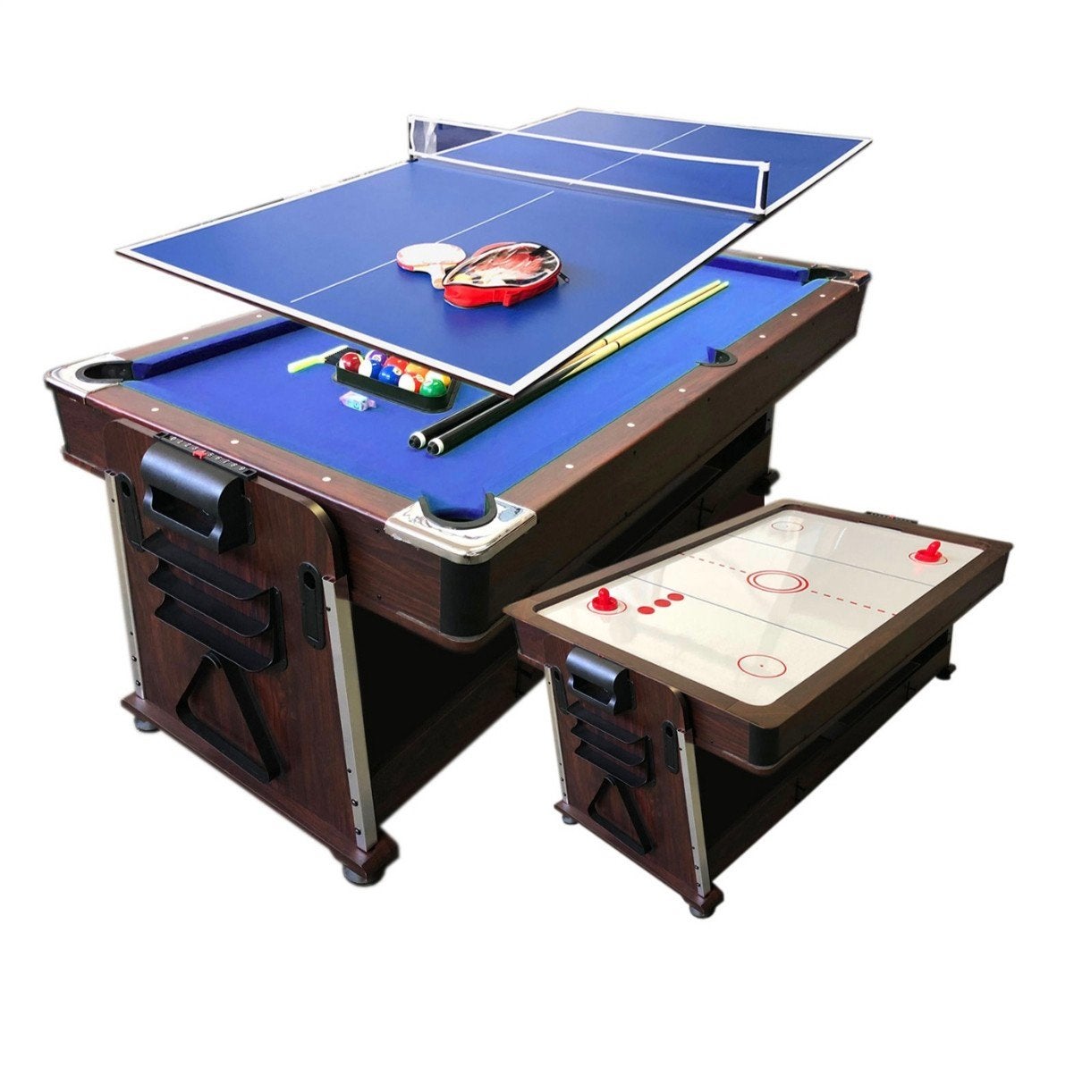 Table de jeux 4-en-1 – Billard, ping-pong, air hockey, table, Enlèvement