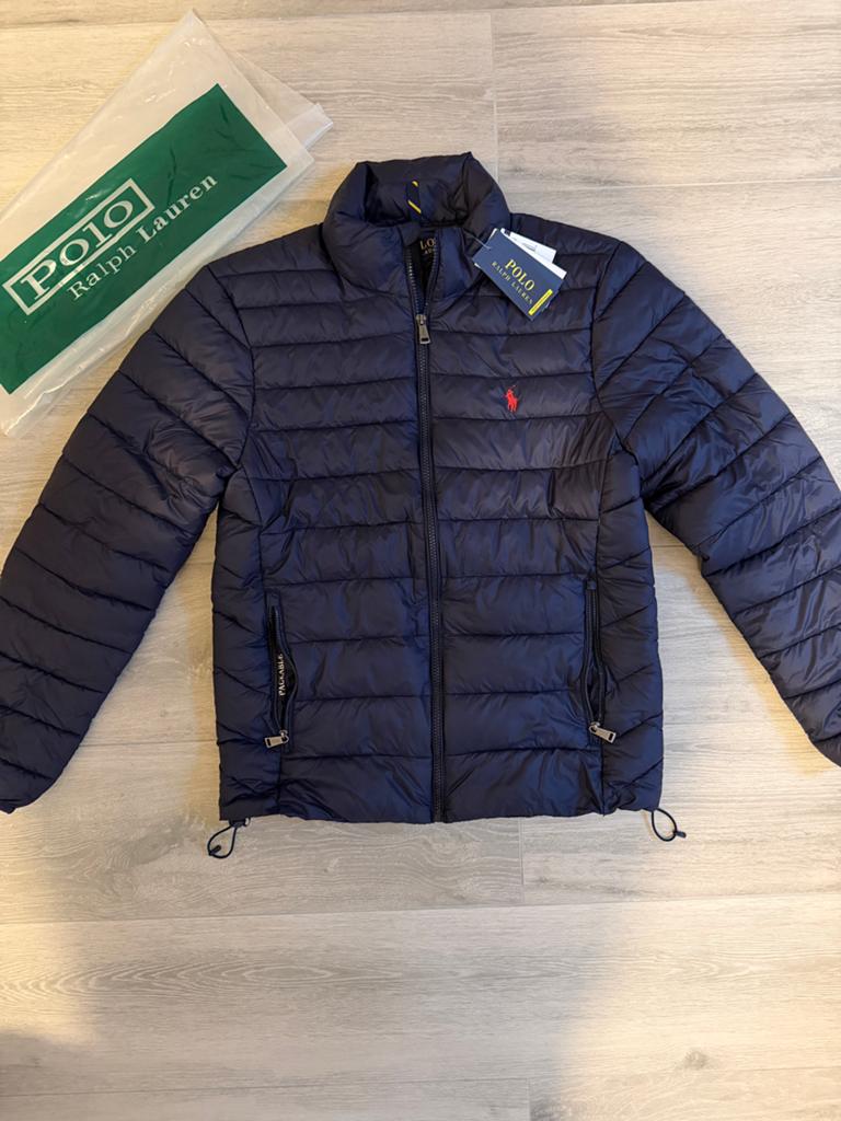 Originele Polo Ralph Lauren Puffer Jacket - Marineblauw, Kleding | Heren, Jassen | Winter, Blauw, Ophalen of Verzenden, Zo goed als nieuw