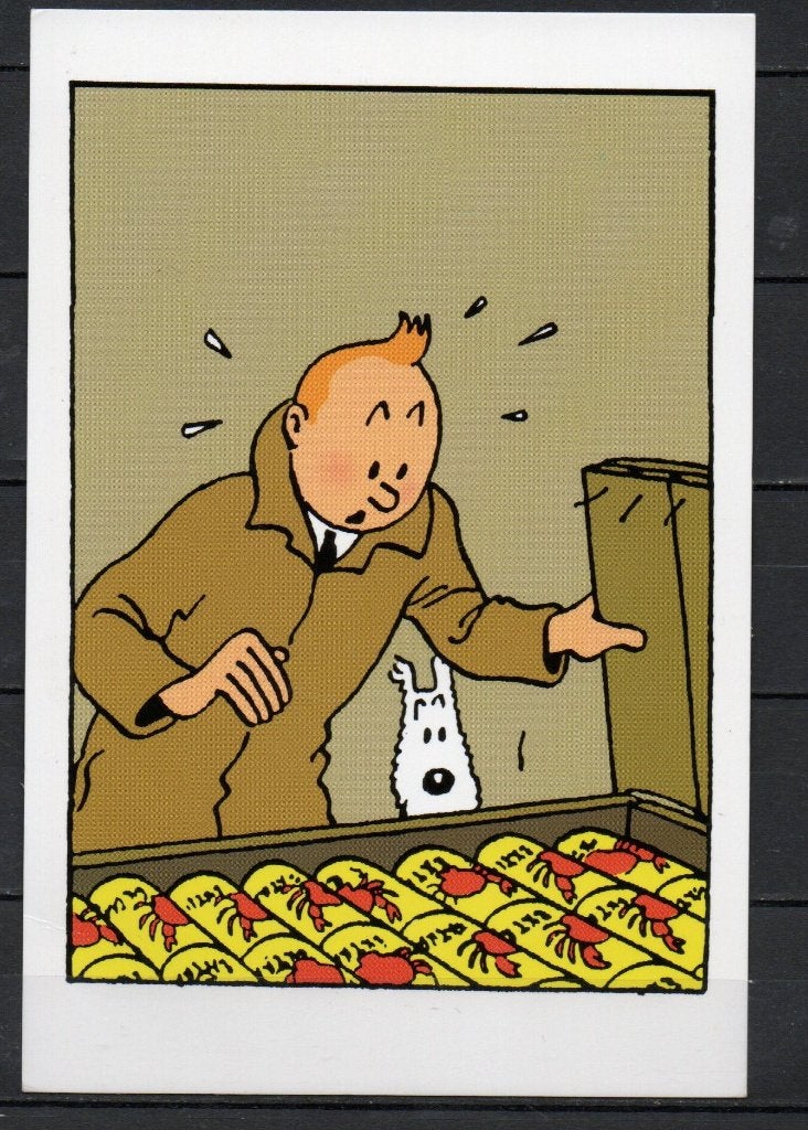Carte postale : Hergé : Tintin - le crabe aux pinces d'or, Collections, Enlèvement