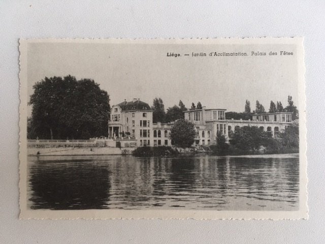 Postkaart Liége. Jardin d’Acclimatation. Palais des fêtes, Verzamelen, Ophalen, 1920 tot 1940, Ongelopen, Luik