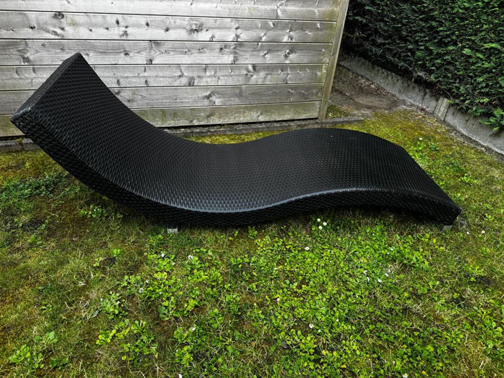 2 designstoelen zwart tuin, Tuin en Terras, Ophalen, Wicker