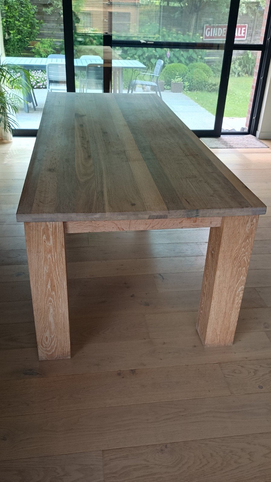 Massieve eiken eettafel, Huis en Inrichting, Ophalen