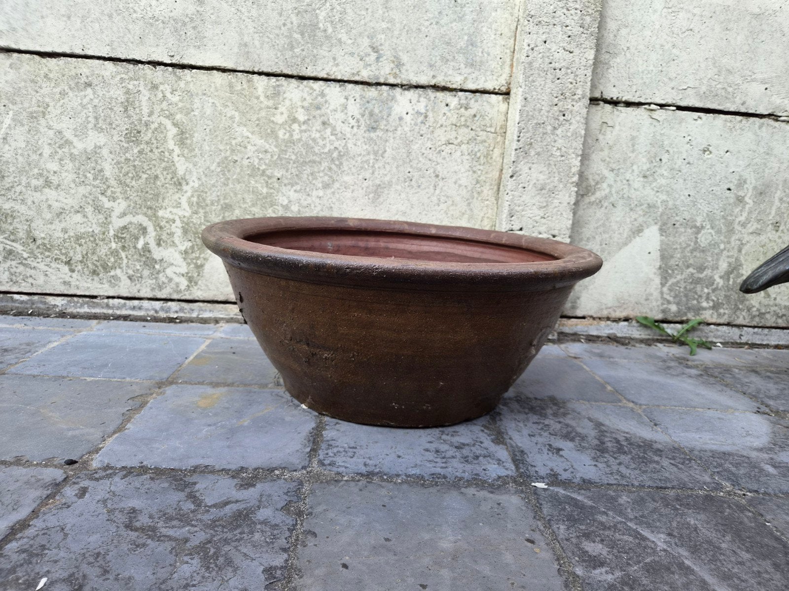 Mooie geglazuurde bloempot, Ophalen, Gebruikt, 40 cm of meer, Rond