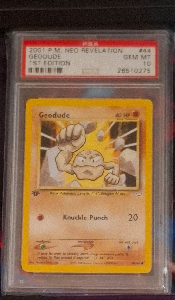 POP 132 PSA 10 neo revelation geudude #44, Ophalen of Verzenden, Nieuw, Losse kaart, Foil