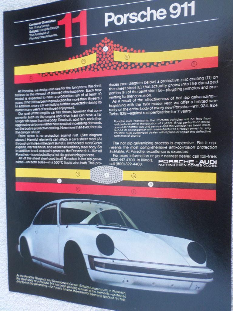 Publicité 2 pour la Porsche 911, Enlèvement ou Envoi, Porsche