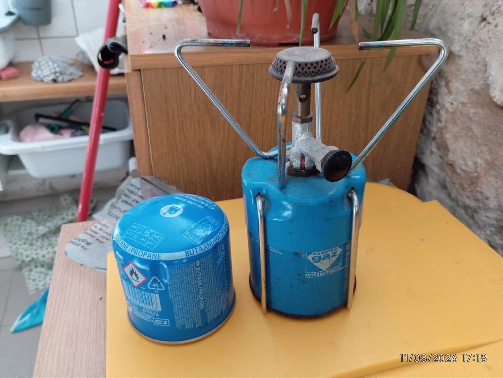 camping gaz, Enlèvement, Utilisé