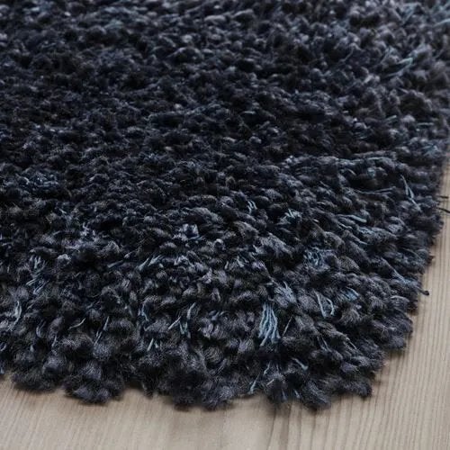 Hoogpolig vloerkleed donkerblauw, Huis en Inrichting, Ophalen, Nieuw, Blauw, Tapijt