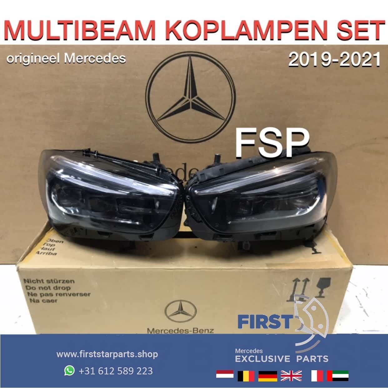 W247 KOPLAMP SET LED MULTIBEAM Origineel Mercedes LINKS + RE, Utilisé, -, -, Enlèvement ou Envoi