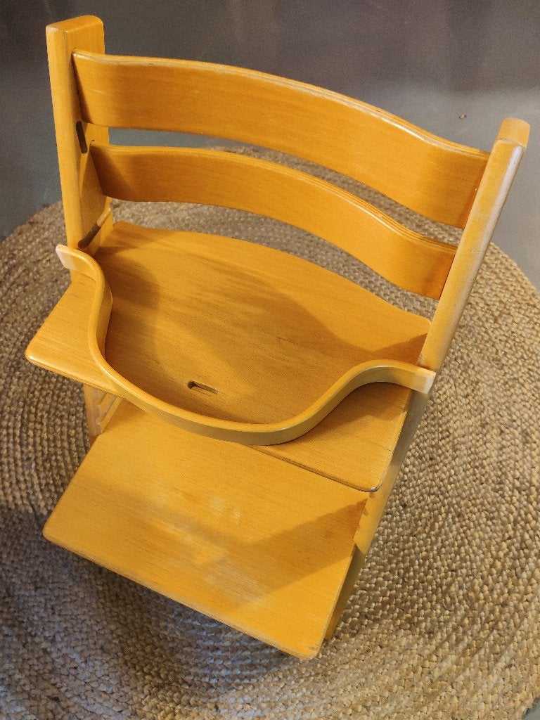 trip trap meegroeistoel stokke, Enfants & Bébés, Chaises pour enfants, Enlèvement, Comme neuf, Chaise évolutive, Coulissant