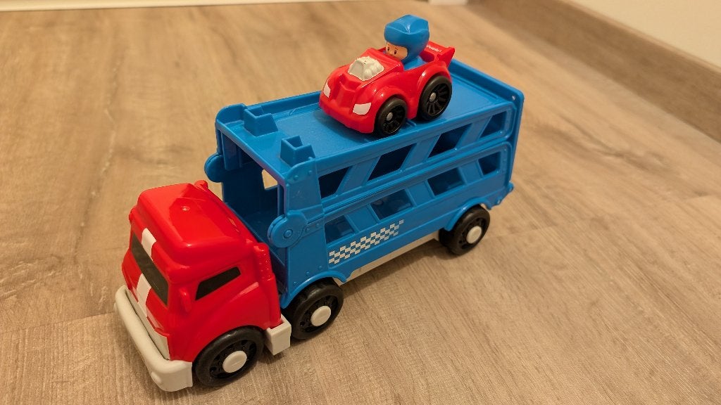 Vrachtwagen met auto, Ophalen