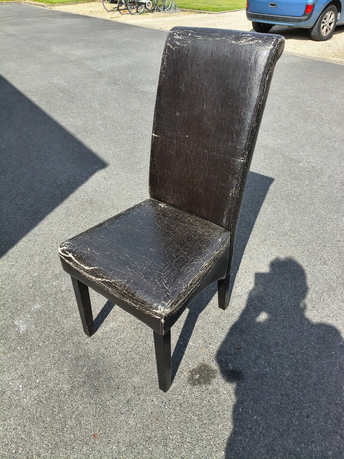 2 lederen eetkamer stoelen, Enlèvement