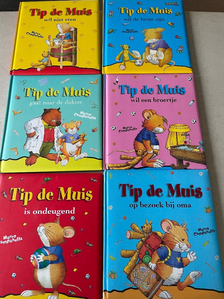 Vijf boekjes Tip de muis + 1 gratis, Ophalen of Verzenden, Gelezen, Marco Campanella, 2 tot 3 jaar