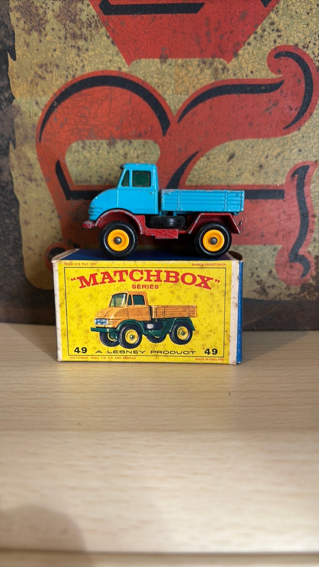 Matchbox Lesney No. 49 – Unimog – originele doos, Ophalen of Verzenden, Zo goed als nieuw, Lesney