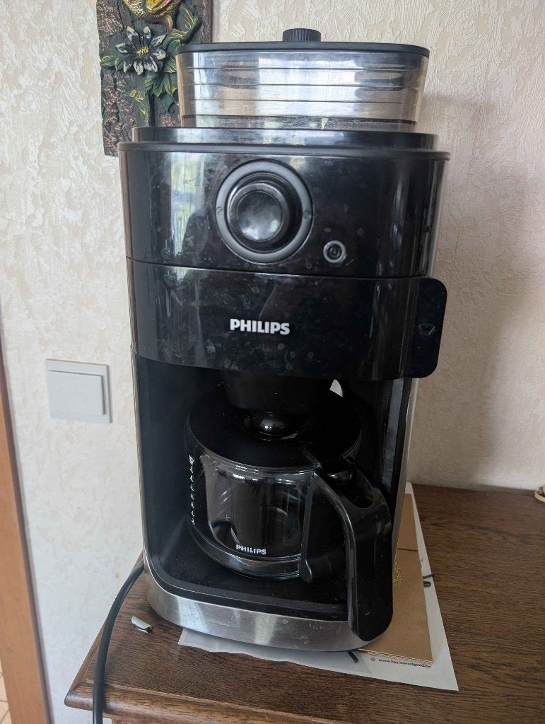 Philips Grind & Brew HD7767-serie, Ophalen, 10 kopjes of meer, Koffiemachine, Zo goed als nieuw