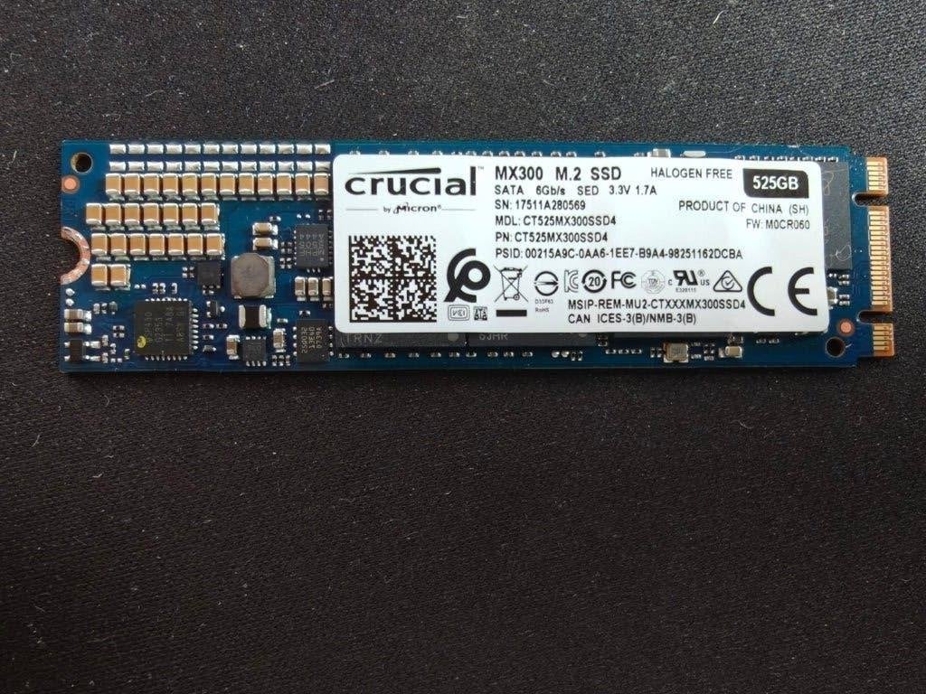 Crucial MX300 525GB M.2 SATA SSD – 100%, Intern, Verzenden, CRUCIAL, Zo goed als nieuw