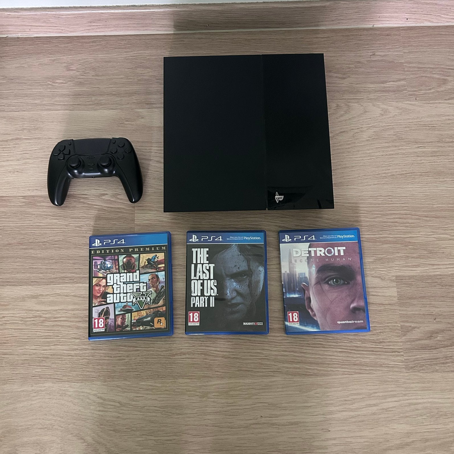 Ps 4 met 1 controller en 3 games, 500 GB, Avec 1 manette, Comme neuf, Enlèvement