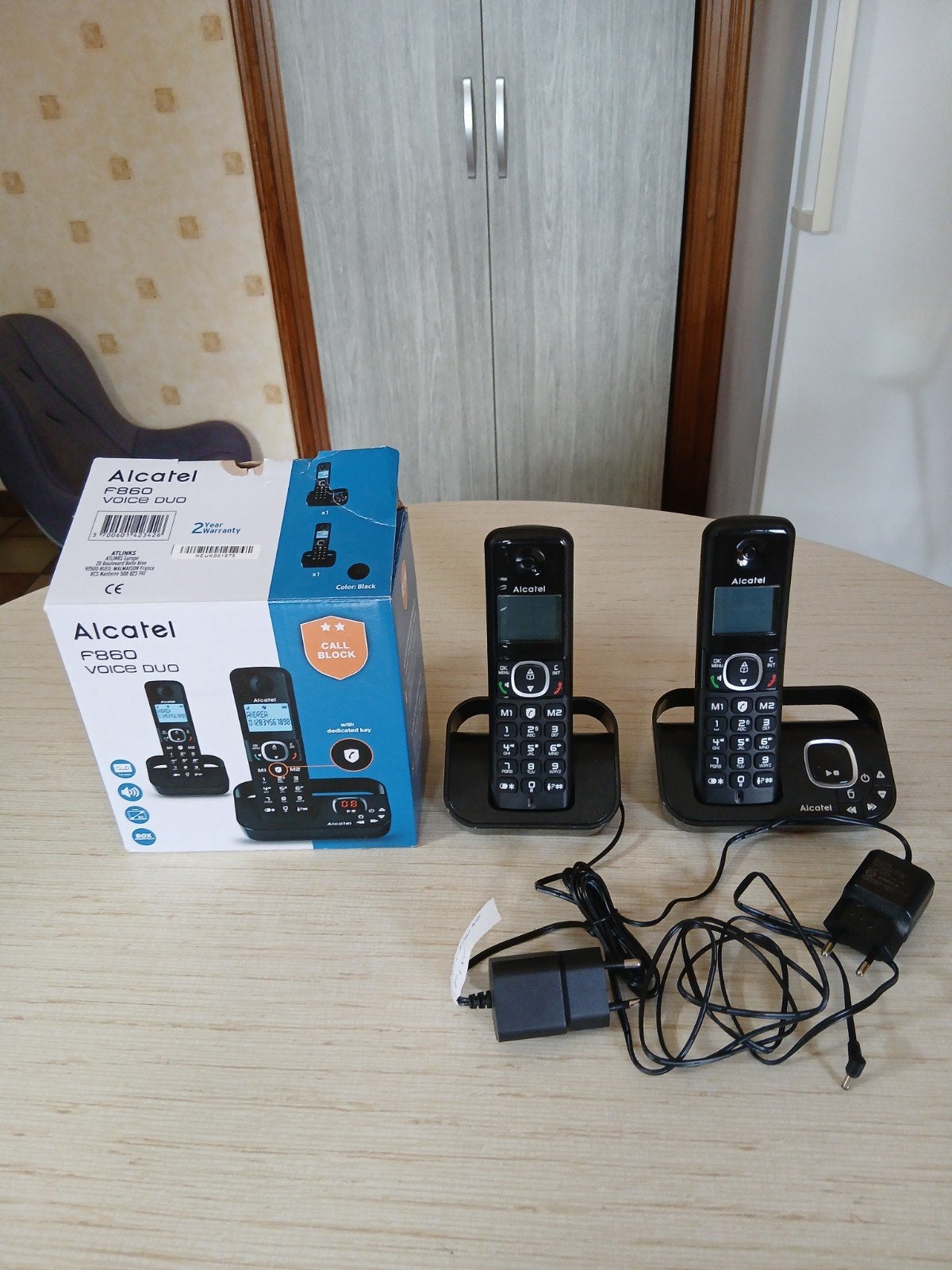 Alcatel F860 Voice Duo - 2 combinés de téléphone répondeur, Ophalen of Verzenden, Gebruikt, 2 handsets