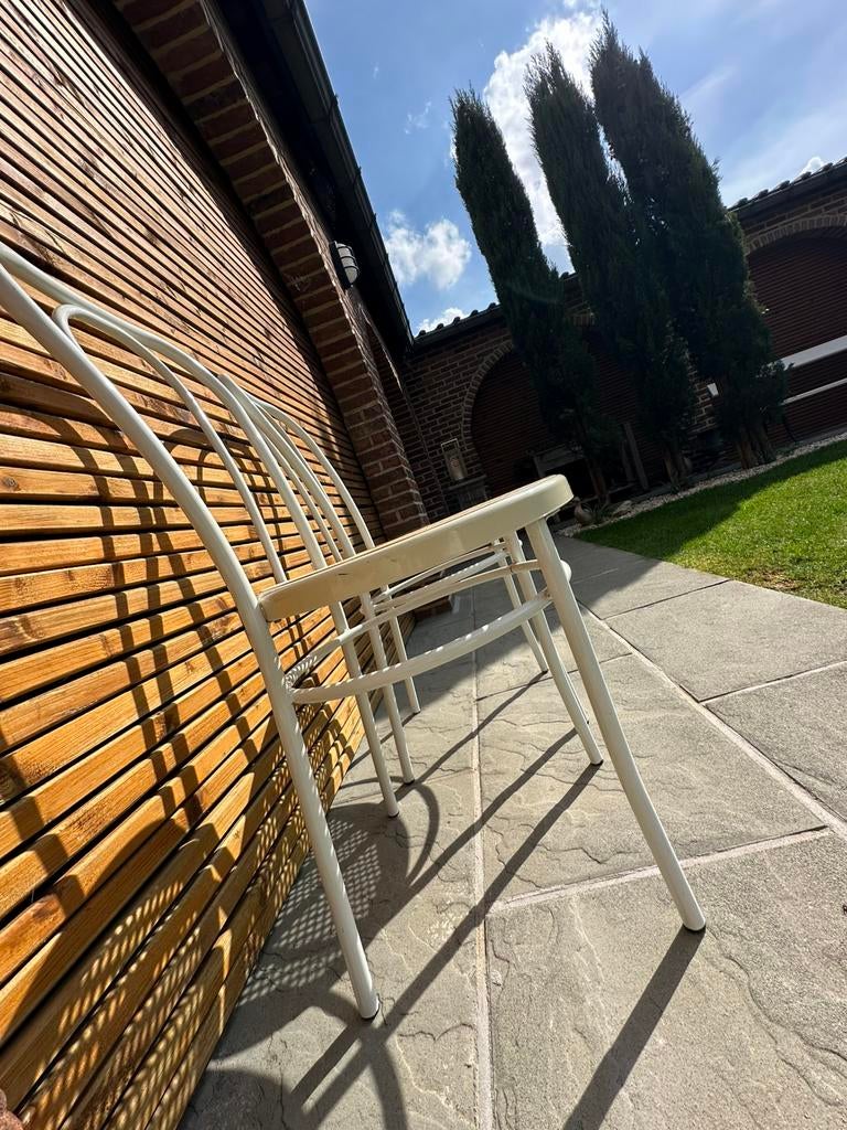 2 vintage Thonet stoelen , webbing-metaal-gemerkt-draadstoel, Ophalen, Gebruikt, Metaal