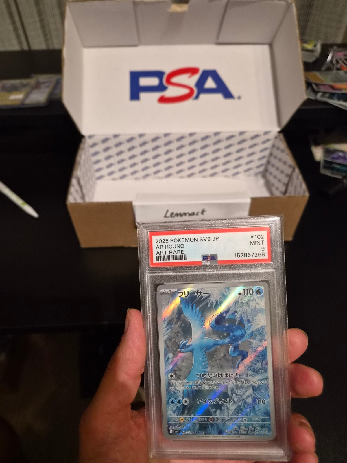 Articuno PSA 9 #102/100 JPN, Ophalen of Verzenden, Nieuw, Losse kaart, Foil