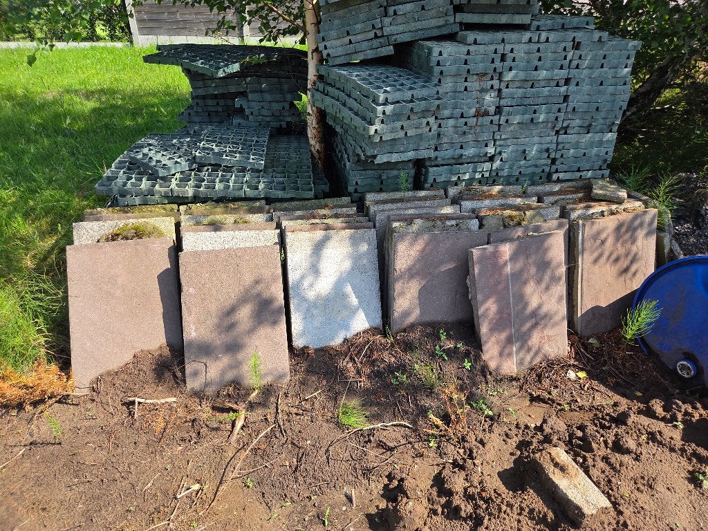 Betontegels, Jardin & Terrasse, Enlèvement, Utilisé, 10 m²² ou plus, Tuiles de terrasse