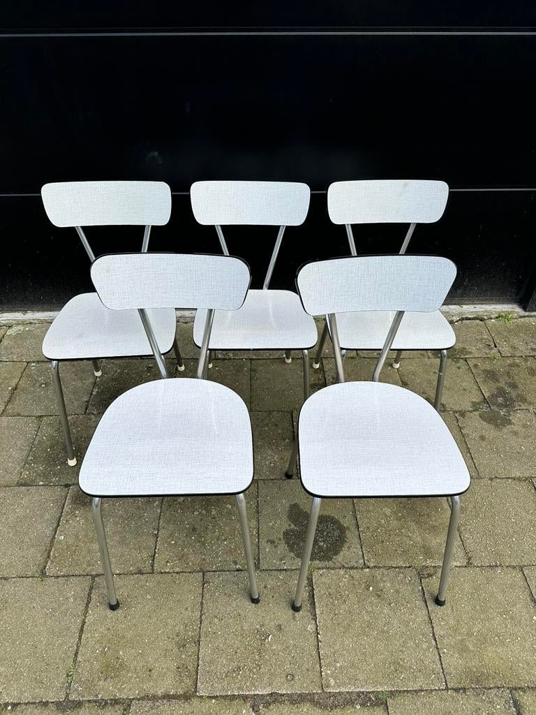 Vintage formica stoelen, Enlèvement, Utilisé
