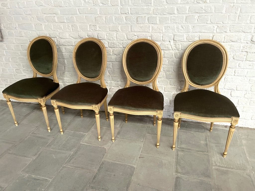 4 Medaillonstoelen, Huis en Inrichting, Stoelen, Ophalen, Gebruikt, Overige kleuren, Vier