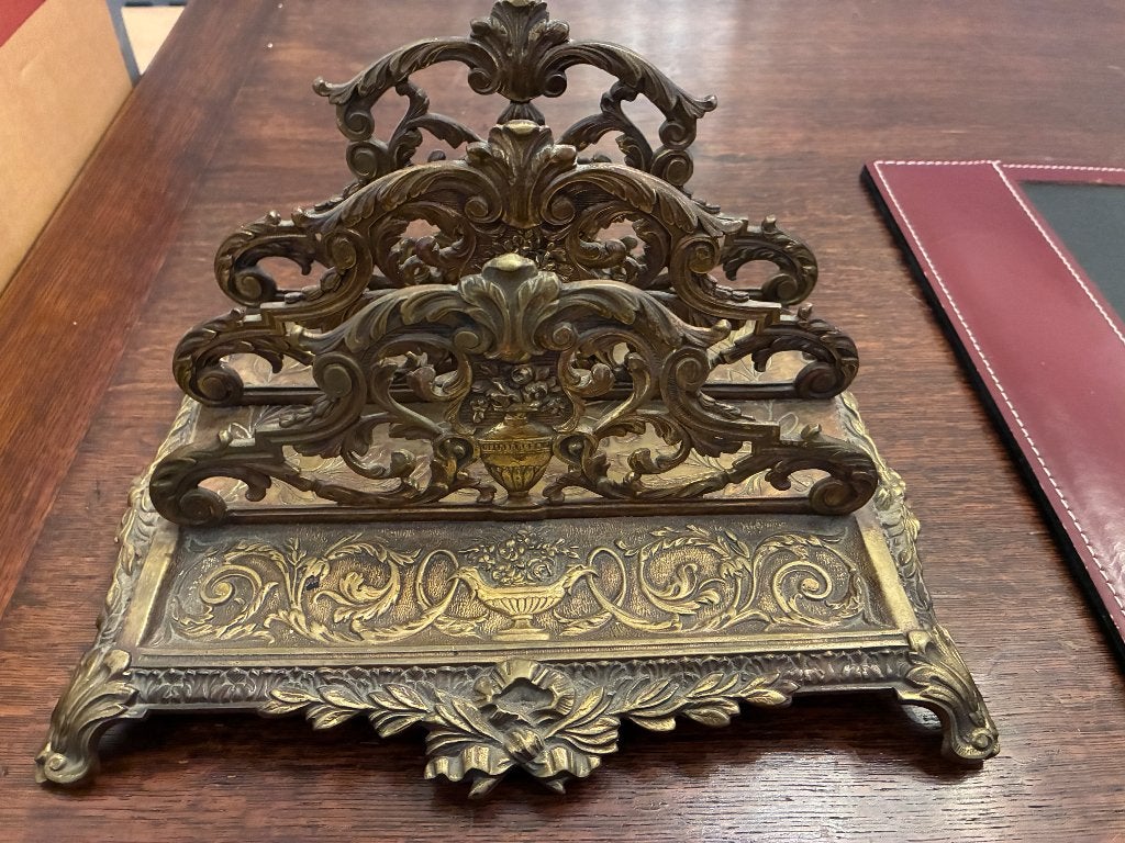 Antieke Franse briefhouder., Ophalen of Verzenden, Brons