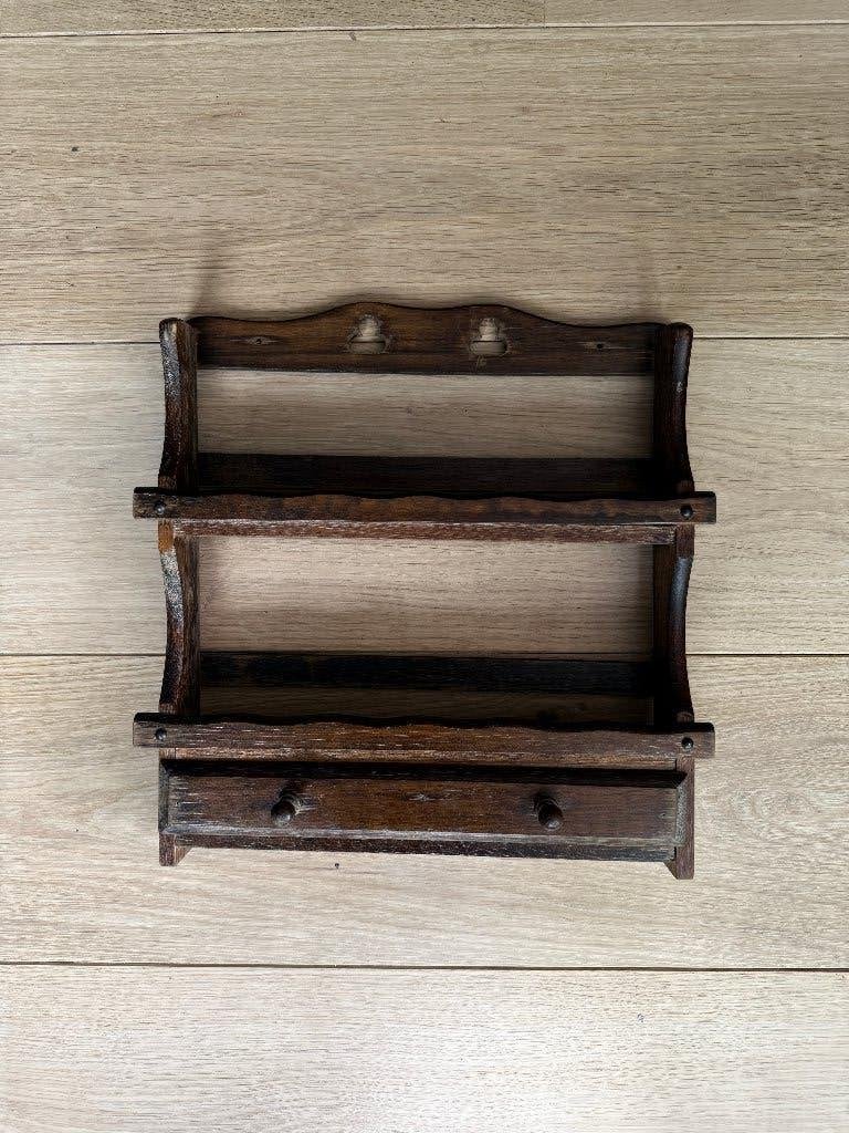 Prachtig Antiek / Vintage Kruidenrekje met Lade, Ophalen of Verzenden