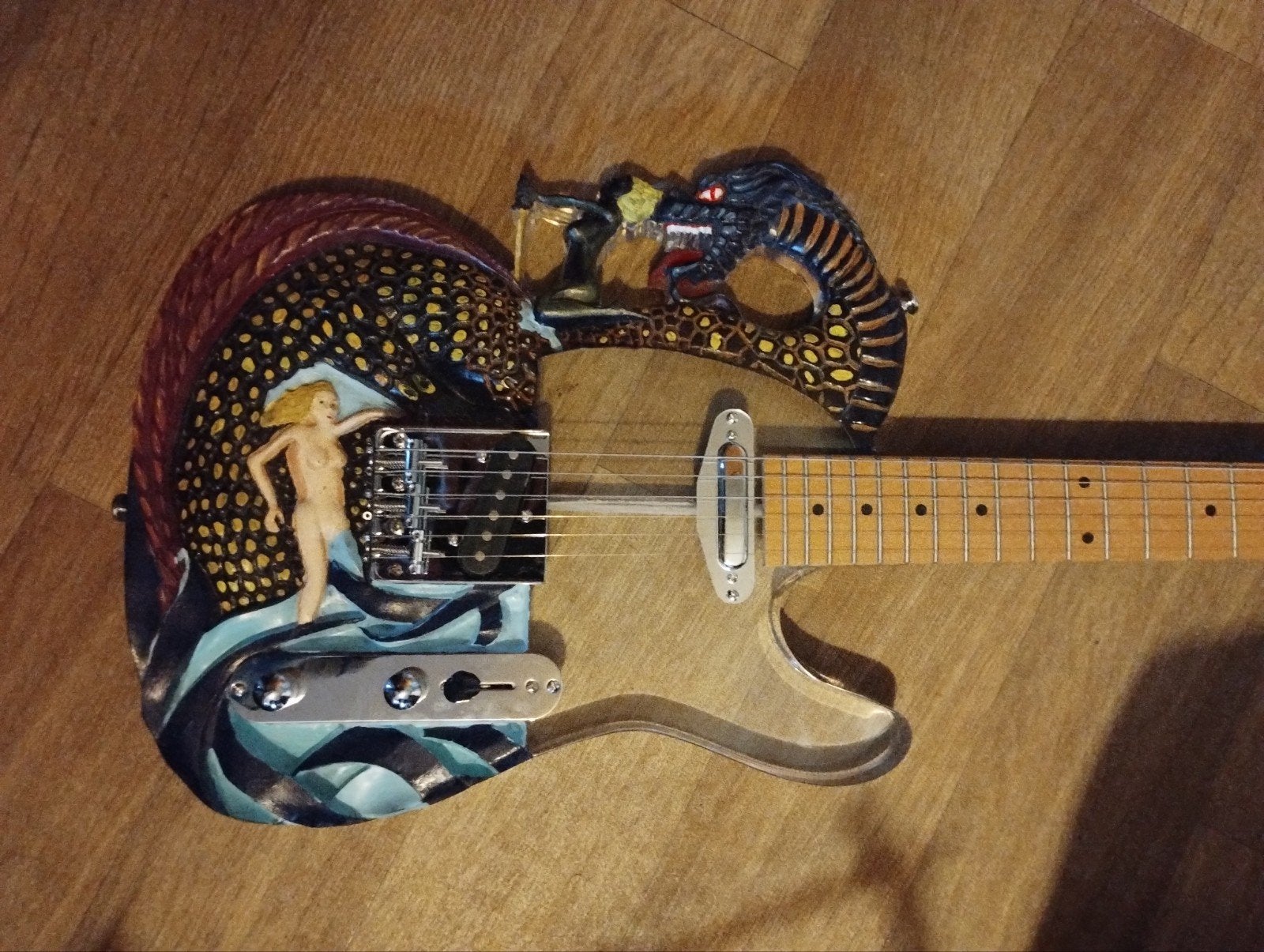 telecaster kunst en kitsch glas NIEUW, Muziek en Instrumenten, Ophalen of Verzenden