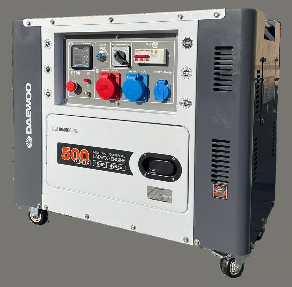 Daewoo DDAE10500DSE-3G Diesel Generator 8.1KW/  (nieuw), Doe-het-zelf en Bouw, Aggregaten, Elektrisch startend, Dieselolie, Nieuw